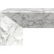 Nomad Marble Look / White Outdoor Bench